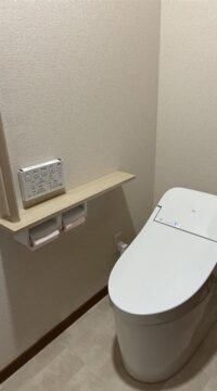 トイレ：福島県郡山市　ロータンクですっきり綺麗なトイレリフォーム